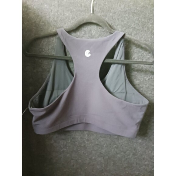 Calme Endurance Scoop Neck Sports Bra Racerback XL Size Extra Large Black 100289 - Picture 4 of 8